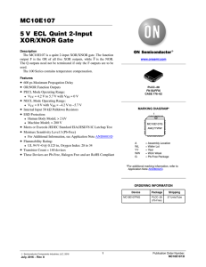 mc10e107 - 5 V ECL Quint 2‐Input XOR/XNOR Gate