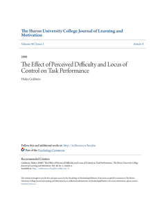 The Effect of Perceived Difficulty and Locus of Control on Task