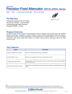 Precision Fixed Attenuator BW-Kx-2W44+ Series