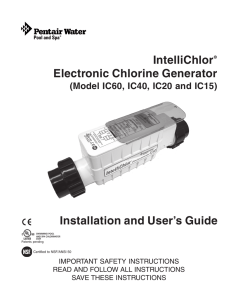 IntelliChlor Owners` Manual