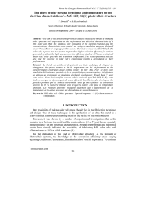 The effect of solar spectral irradiance and temperature on the