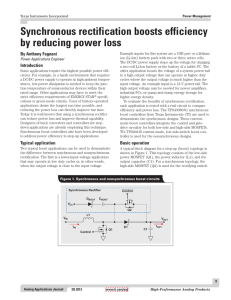 Synchronous rectification boosts efficiency by