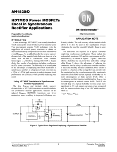 AN1520/D HDTMOS Power MOSFETs Excel in Synchronous