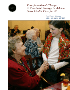 A Ten-Point Strategy to Achieve Better Health Care for All