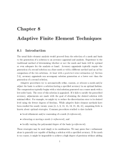 Chapter 8 Adaptive Finite Element Techniques