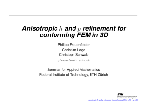 Anisotropic h and p refinement for conforming FEM in 3D - hp-FEM