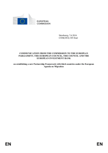 EUROPEAN COMMISSION Strasbourg, 7.6.2016 COM(2016) 385