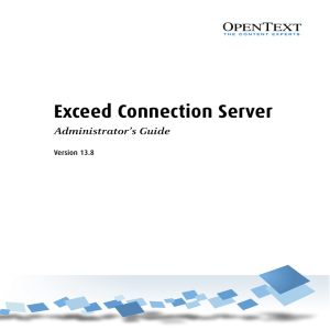 Exceed Connection Server Administrator`s Guide