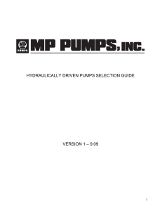 Hydraulically driven pumps