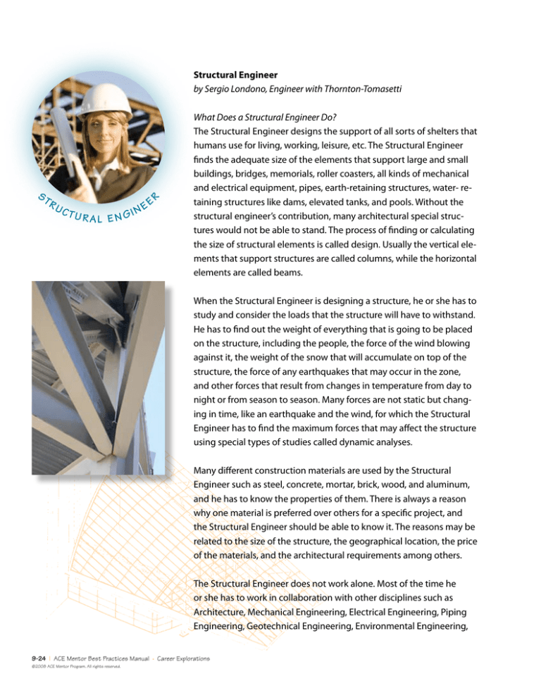 Structural Engineer ACE Mentor Program Of America
