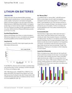 Technical Note 166 Lithium-Ion Batteries