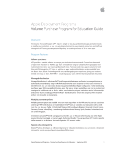Volume Purchase Program for Education Guide