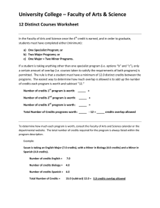 Overlapping Courses Worksheet