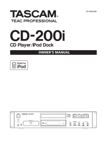 CD-200i Owner`s Manual