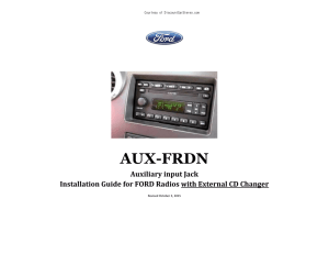 AUX-FRDN Auxiliary Input Jack for Ford with CD Changer