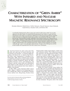 Characterization of “Green Amber”