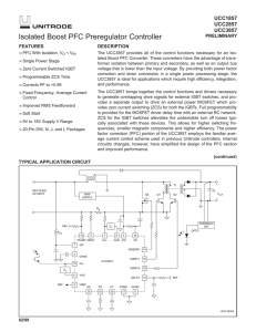 Isolated Boost PFC Preregulator Controller