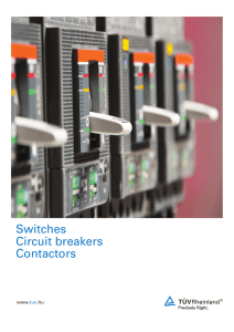 Switches Circuit breakers Contactors
