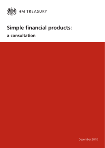Simple financial products: a consultation