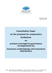 Consultation Paper on the proposal for - eiopa