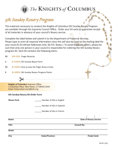 5th Sunday Rosary Program Kit