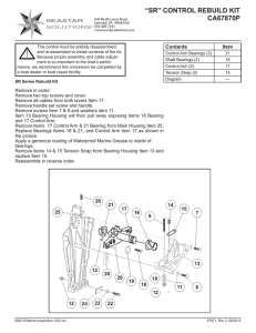 “sr” control rebuild kit ca67870p