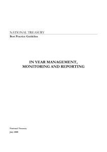 in year management, monitoring and reporting