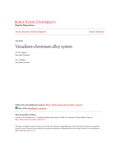 Vanadium-chromium alloy system - Iowa State University Digital