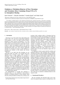 Oxidation or Nitridation Behavior of Pure Chromium and Chromium