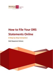 Debtor`s Guide to Using DRS e