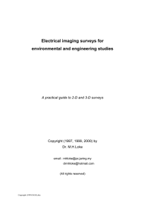 (i)._Introduction to the resistivity surveying method. The resistivity of