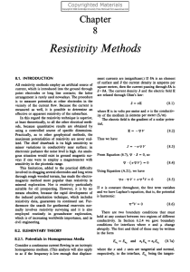 Resistivity Methods