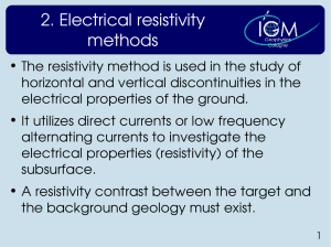 2. Electrical resistivity methods