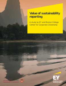 Value of sustainability reporting