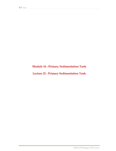 Primary Sedimentation Tank
