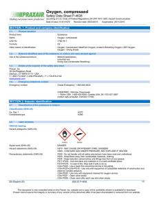 Oxygen, Compressed SDS P-4638