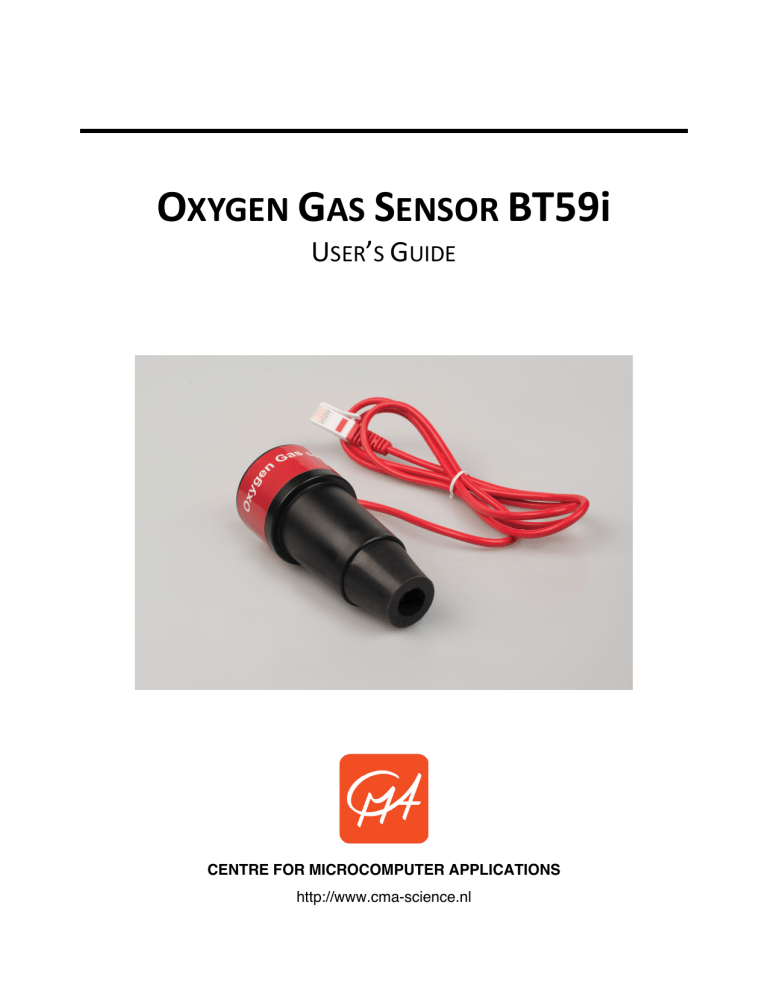 OXYGEN GAS SENSOR BT59i
