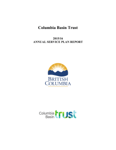 Columbia Basin Trust Annual Report 2015-16