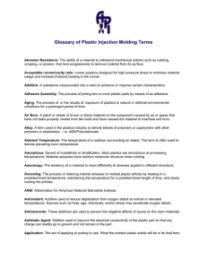 Glossary of Plastic Injection Molding Terms