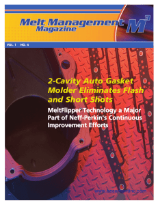 2-Cavity Auto Gasket Molder Eliminates Flash and Short Shots