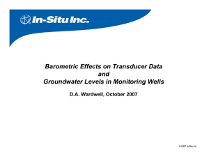 Barometric Effects on Transducer Data and Groundwater Levels in