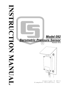 Model 092 Barometric Pressure Sensor
