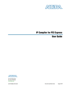 IP Compiler for PCI Express User Guide