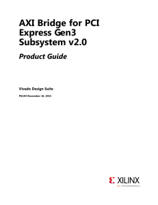 AXI Bridge for PCI Express Gen3 Subsystem v2.0 Product