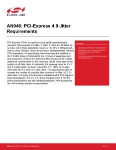 AN946: PCI-Express 4.0 Jitter Requirements