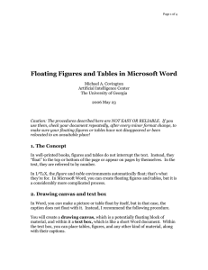 Floating Figures and Tables in Microsoft Word