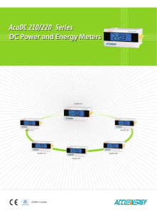AcuDC 210/220 Series DC Power and Energy Meters