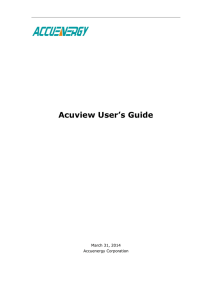 Acuview User`s Guide - S.E.S. Electric Sales