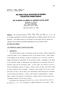 an analytical solution of bohr`s collective hamiltonian