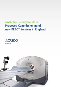 Proposed Commissioning of new PET-CT Services in England